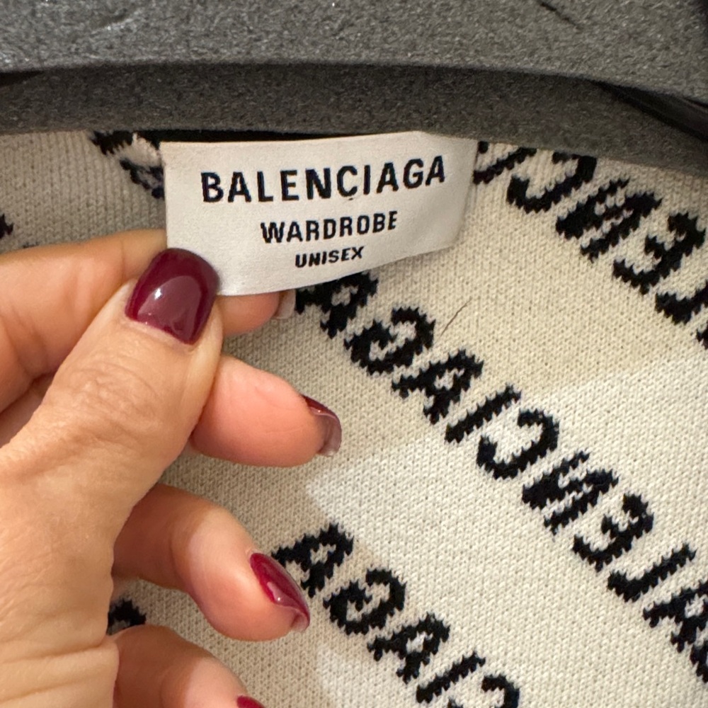 Balenciaga Black and White Knitwear Unisex